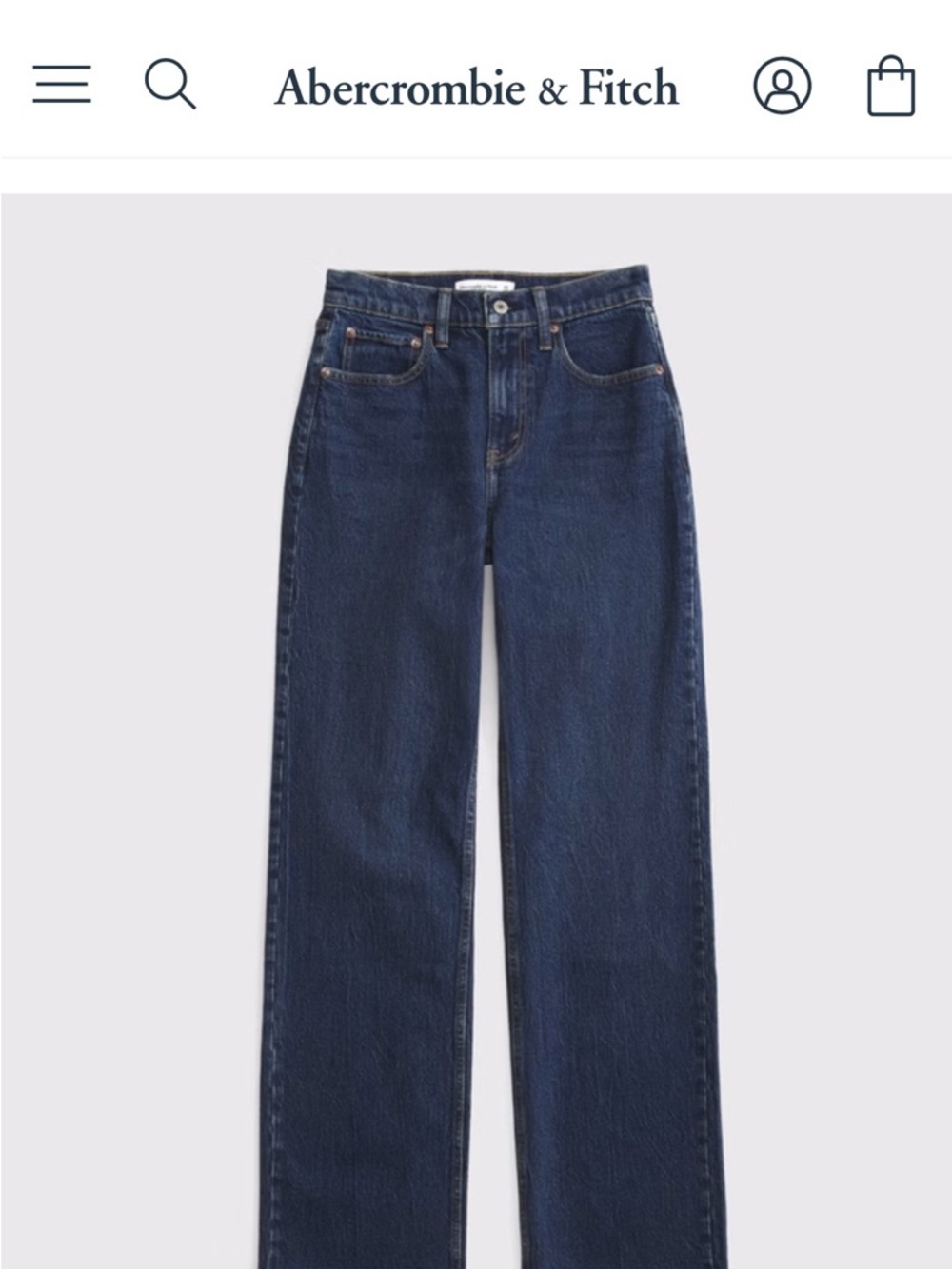 Abercrombie & Fitch Women's Curve Love 90’s High-Rise Straight Jeans